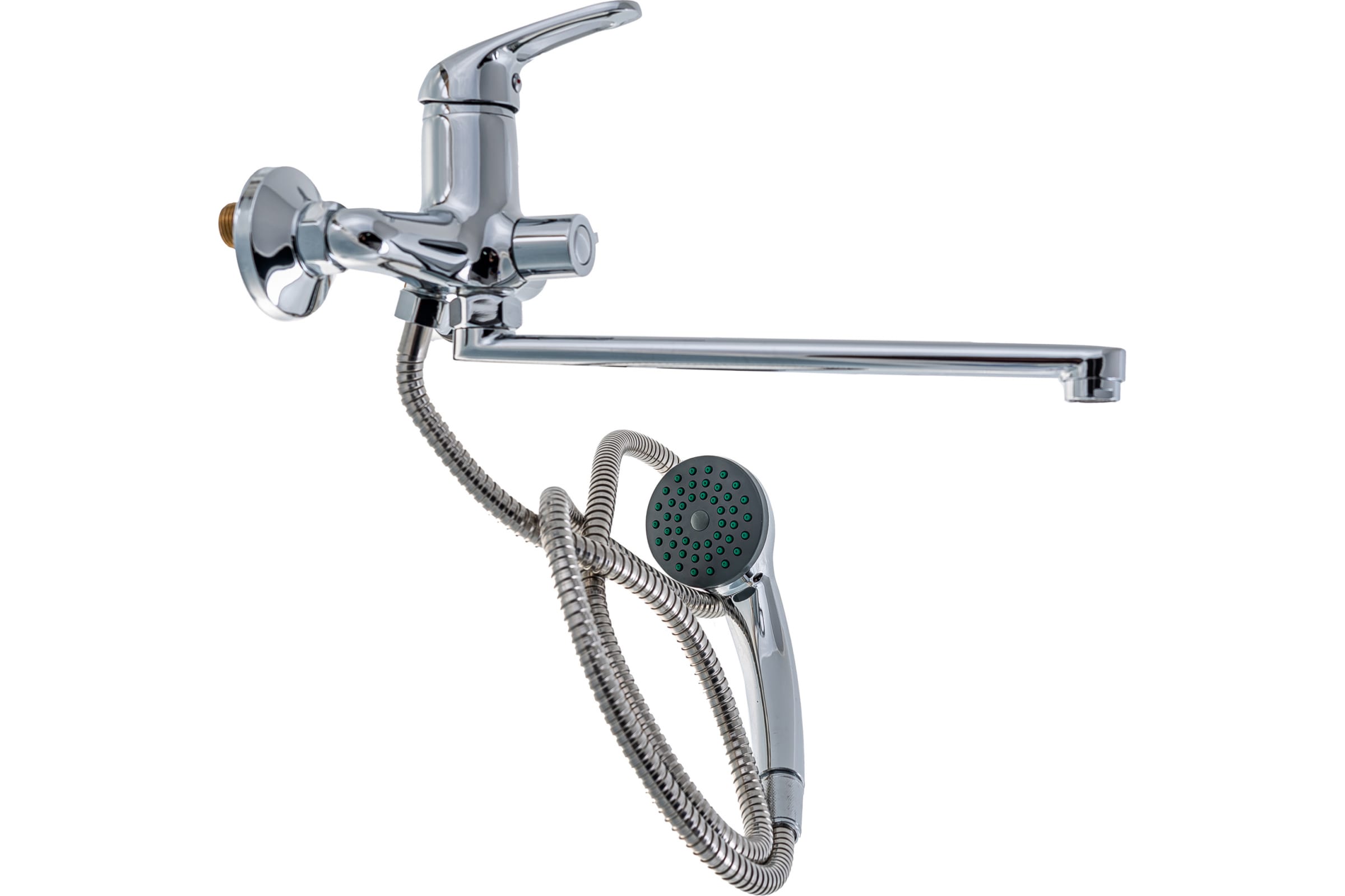 Смеситель ванно-душевой (35мм) одноручн. длин.излив со шлангом и лейкой (Картинка 3)