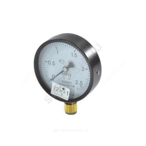 Манометр МД 02 радиальный ДК100мм 0-1,6 МПа кл.1,5 М20х1,5 (Картинка 2)