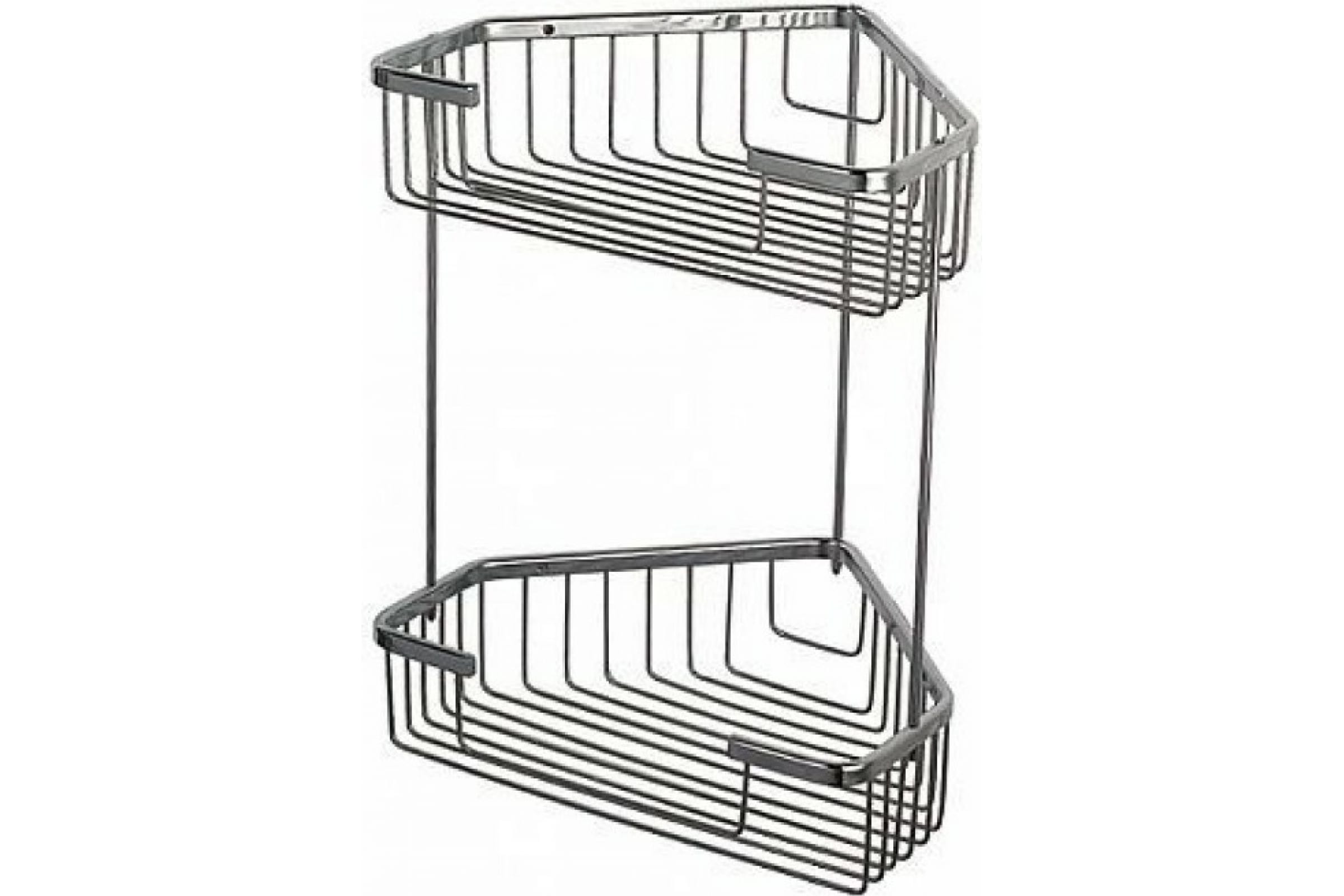 Полочка для ванной угловая двухярусная 223х223х306 (Картинка 2)