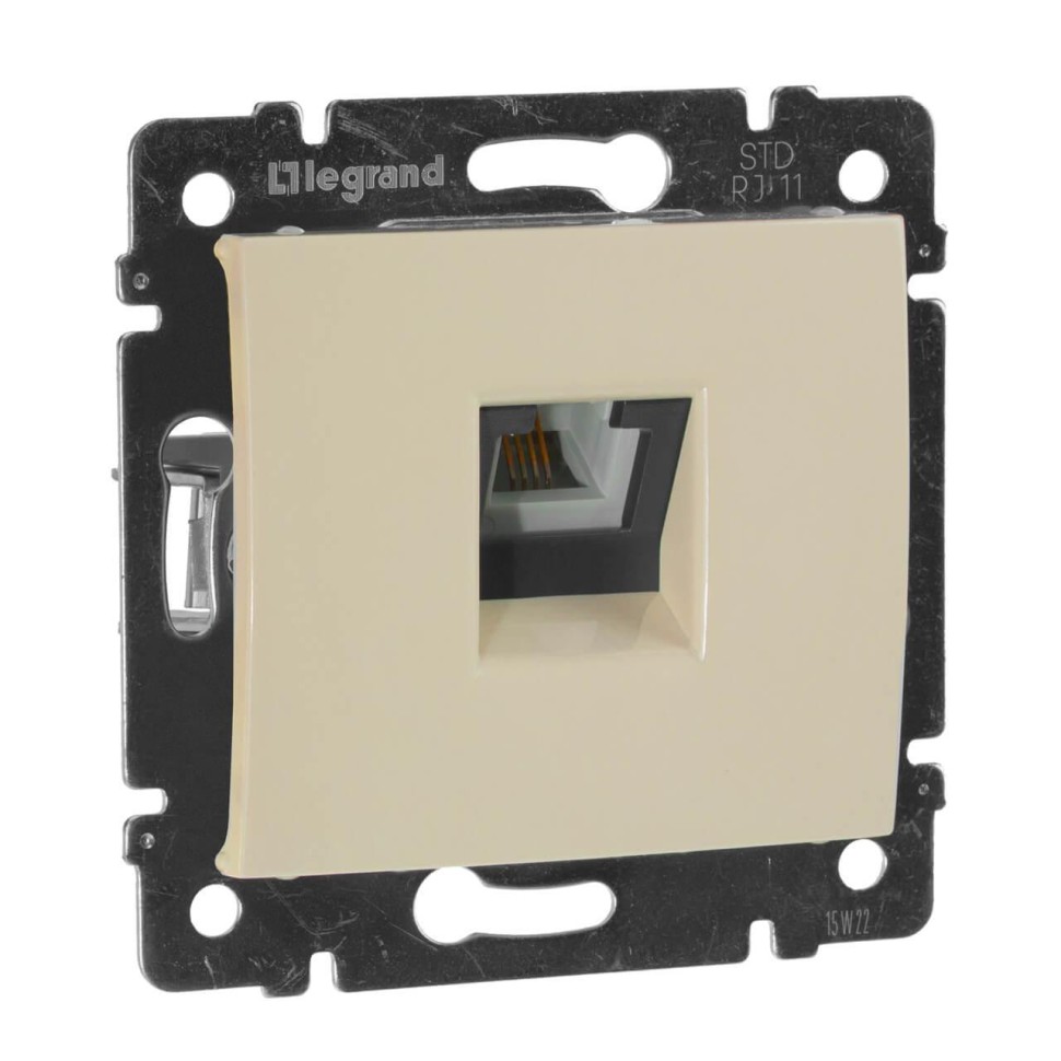 Розетка VALENA RJ11. сл.кость б/рамки окон.(774338) Legrand (Картинка 2)