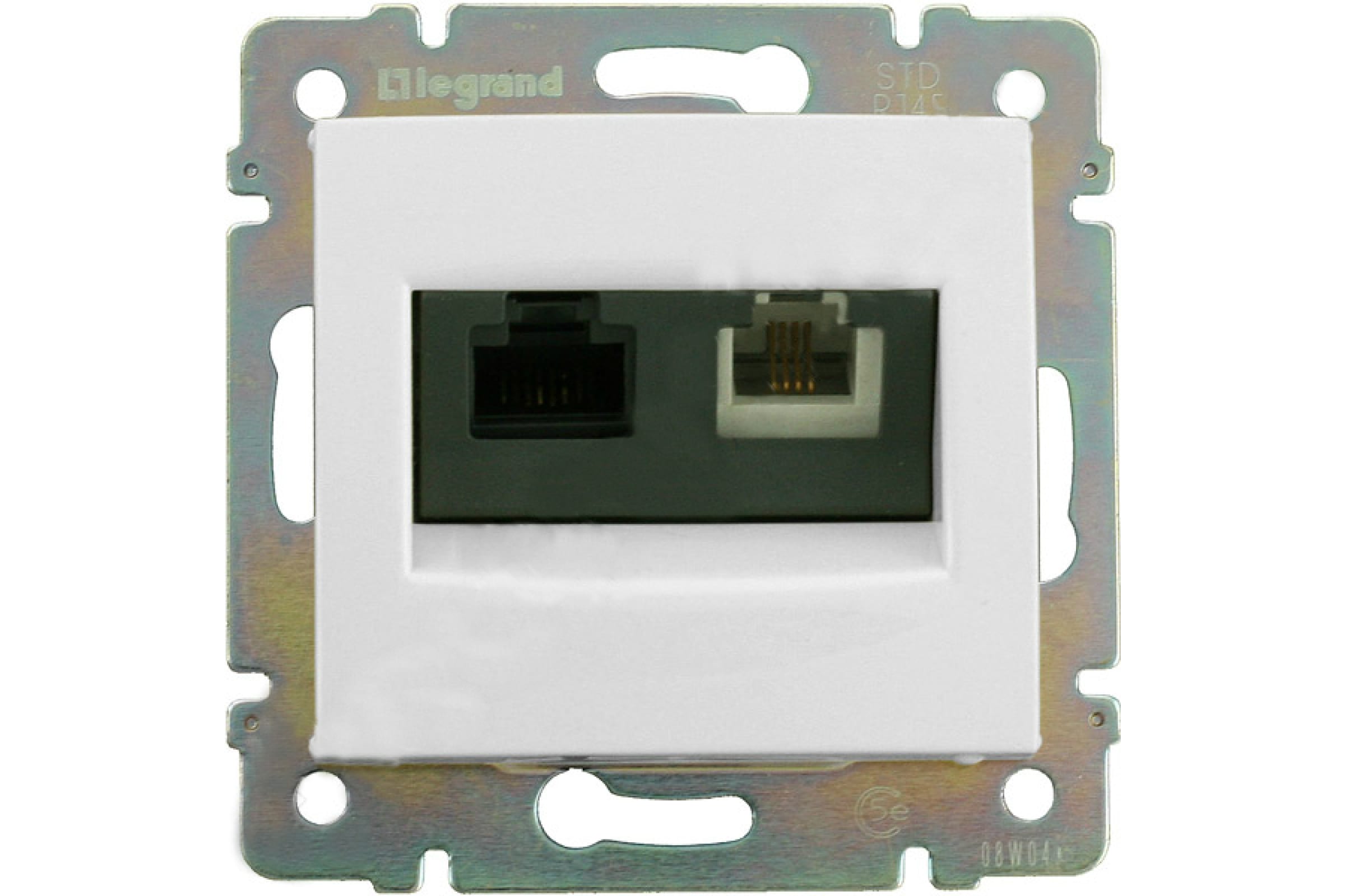 Розетка VALENA двойная комп.+тел. бел. без рамки (770080) Legrand (Картинка 2)