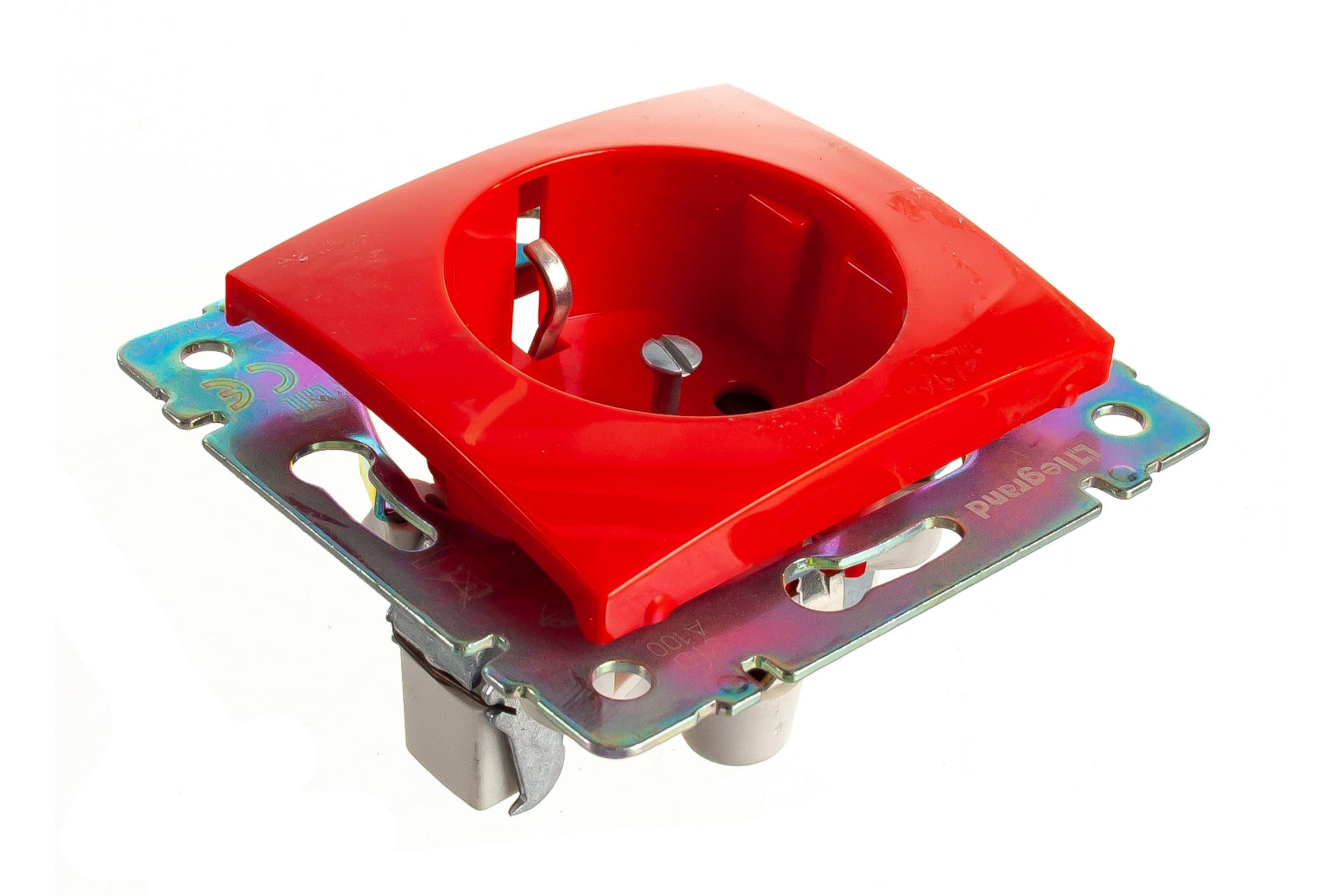 Розетка VALENA 1м с/з с блокировкой красн. (774327) Legrand (Картинка 2)