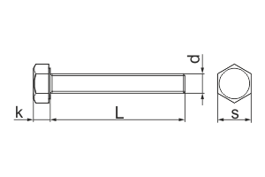Болт М12х60 оцинкованный ГОСТ 7798-70 DIN 933 (Картинка 2)