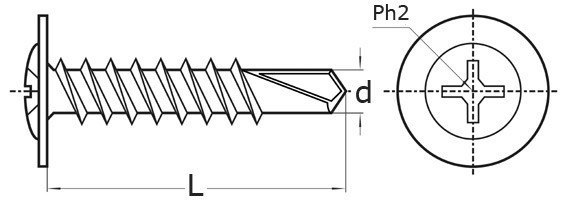 Саморез с прессшайбой и сверлом 4,2х13 (Картинка 2)